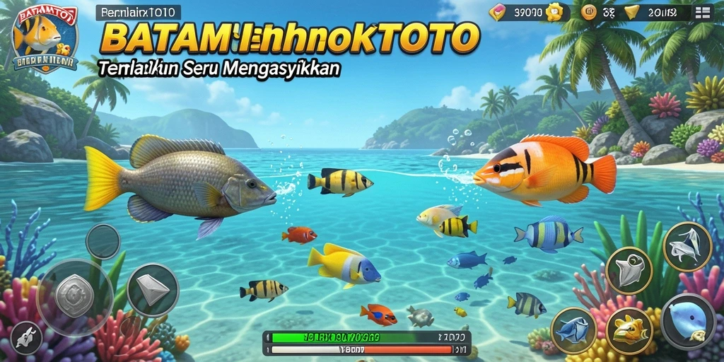 Tampilan gameplay Tembak Ikan yang penuh warna dan menarik.
