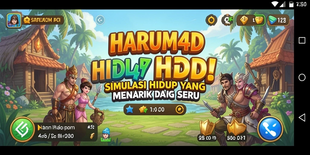 Tampilan gameplay menarik dalam HARUM4D dengan fitur simulasi yang mendalam.