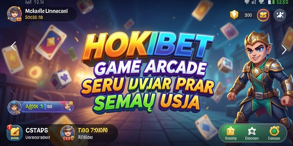 Screenshot menampilkan gameplay seru HOKIBET dengan karakter yang aktif.