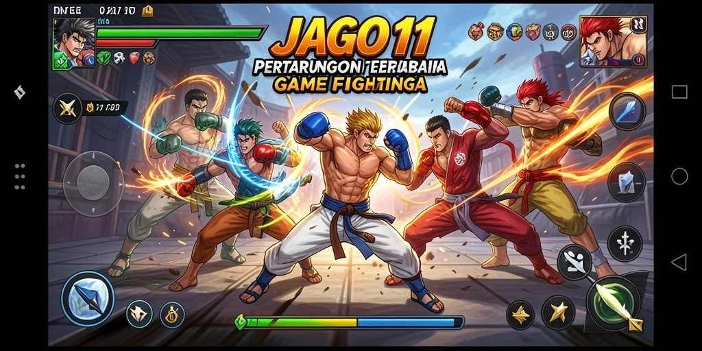 Screenshot JAGO11 menampilkan aksi pertarungan yang intens dan mendebarkan.