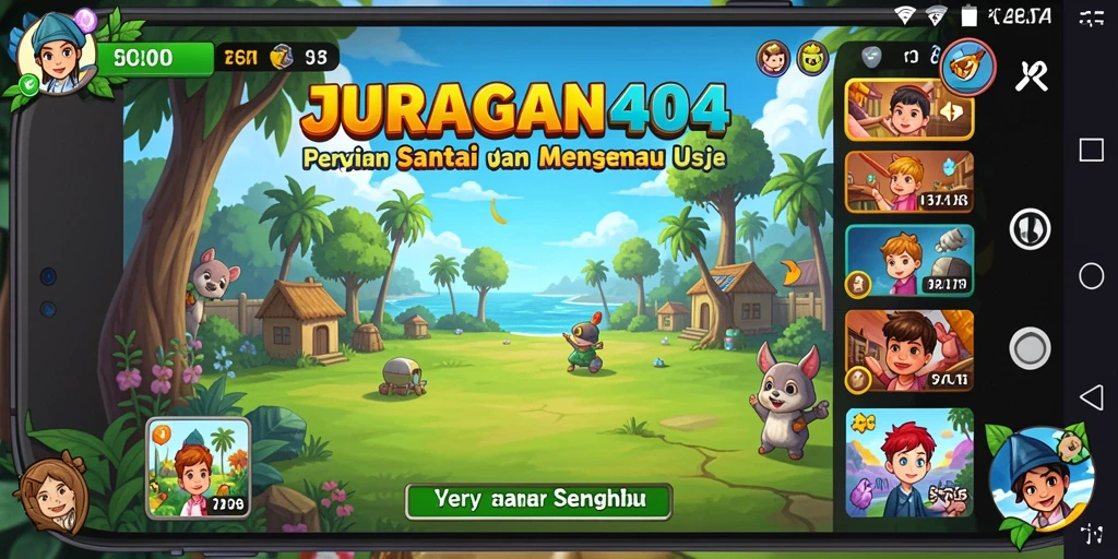 Tampilan menarik dari gameplay JURAGAN404 yang menghibur dan santai.