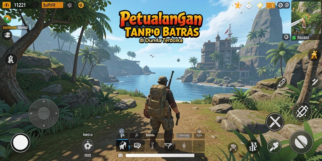 Screenshot gameplay MPO1221 menampilkan petualangan seru di dunia terbuka.