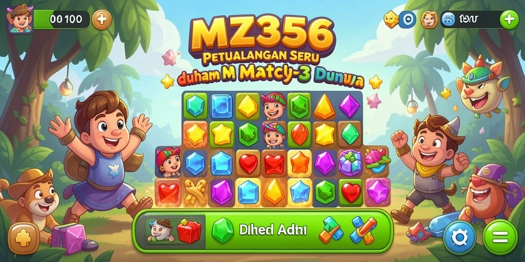 Tampilan seru gameplay MZ356 yang menantang dan penuh warna.