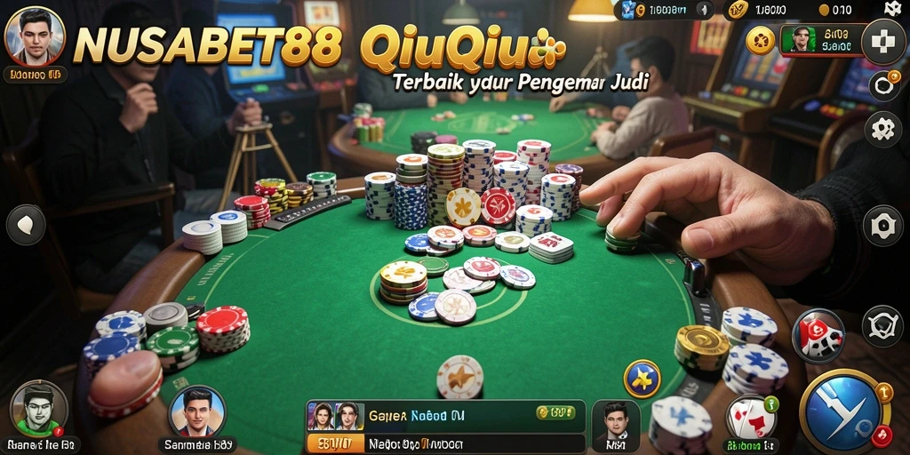 Tampilan utama NUSABET88 dengan gameplay QiuQiu yang seru.