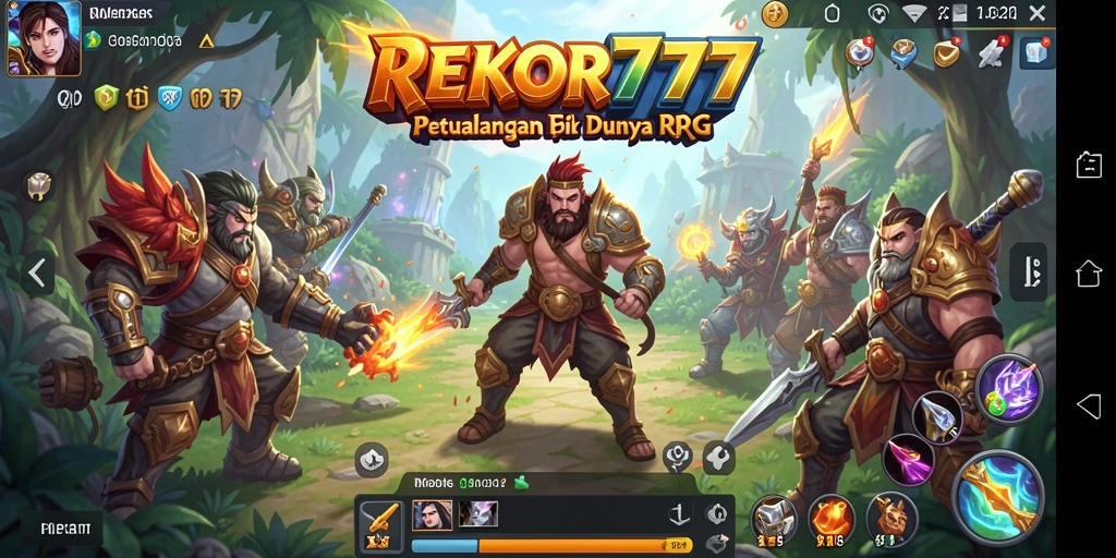 Tampilan gameplay seru di REKOR777 dengan karakter petualangan.