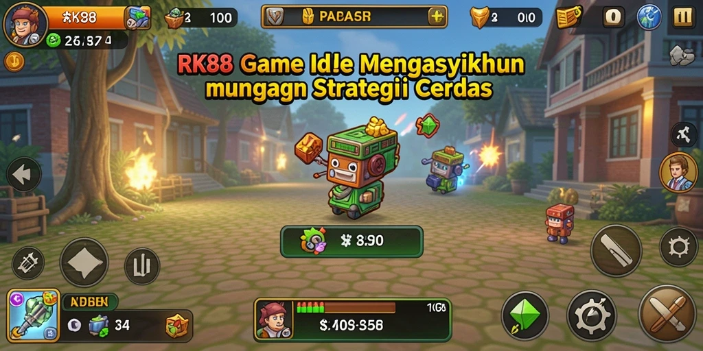 Tampilan gameplay RK88 dengan berbagai strategi dan manajemen sumber daya.