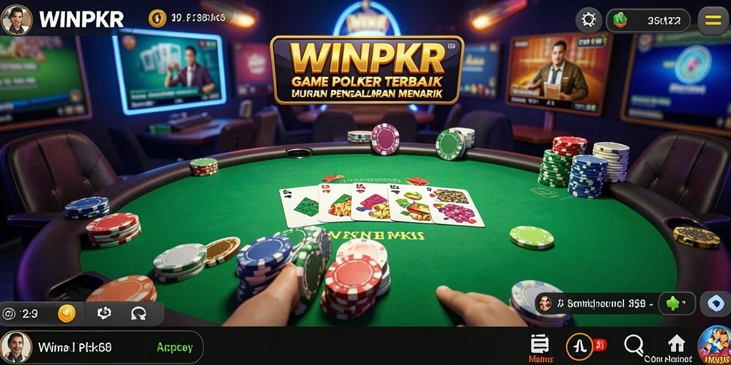 Tampilan gameplay Poker yang menegangkan di WINPKR.